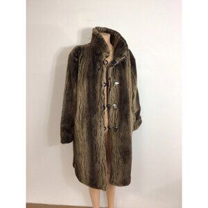 Sequence Faux Fur Coat Reversible Womens Large